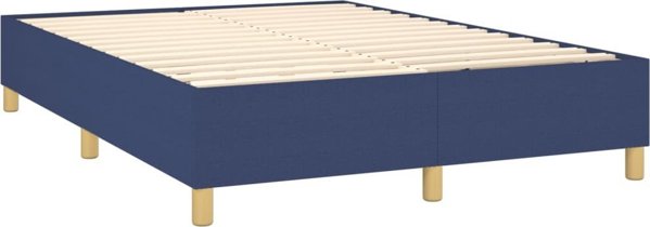 vidaXL Λύκος κοντινεντάλ με στρώμα, μπλε, 140x200 εκ, ύφασμα