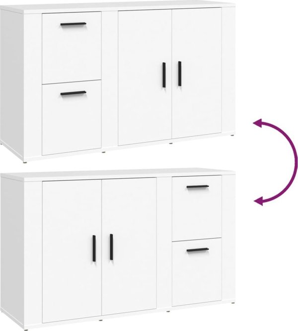vidaXL Szafka Λευκή 100x33x59,5 cm από Ξύλινο Υλικό