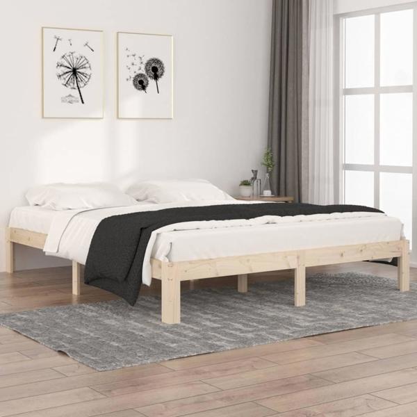 VidaXL Rama lozka lite drewno sosnowe 160 x 200 cm