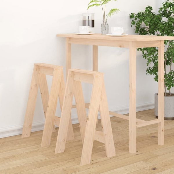 vidaXL Stolki, 2 szt., 40x40x75 cm, lite drewno sosnowe