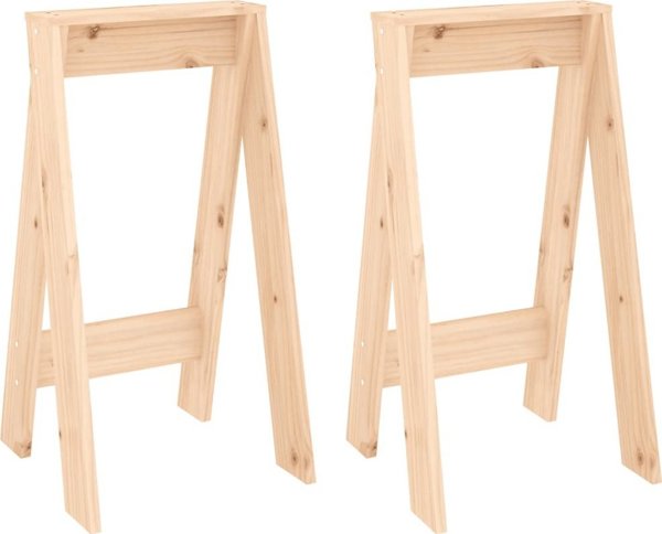 vidaXL Stolki, 2 szt., 40x40x75 cm, lite drewno sosnowe