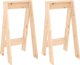 vidaXL Stolki, 2 szt., 40x40x75 cm, lite drewno sosnowe