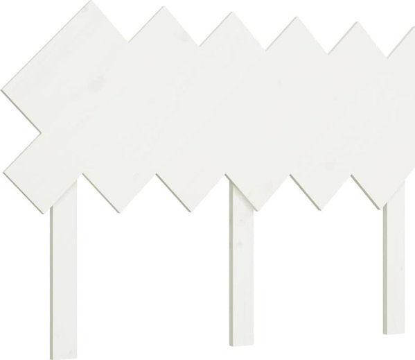 vidaXL Προσκέφαλο κρεβατιού, λευκό, 122,5x3x80,5 εκ, μασίφ πεύκο