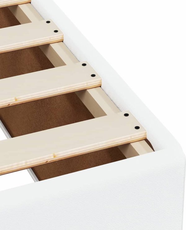 vidaXL Kρεβάτι κοντινένταλ με στρώμα, λευκό, οικοδέρμα 90x190 εκ.