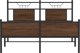 vidaXL Κρεβάτι Διπλό, Καφέ Δρύς, 150x200 εκ. (Χωρίς Στρώμα)