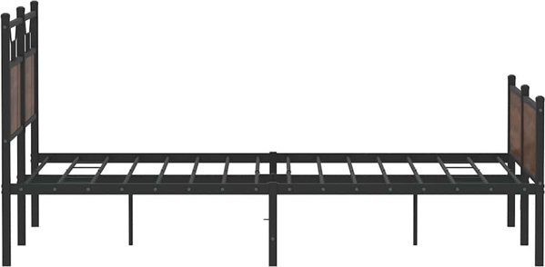 vidaXL Κρεβάτι Διπλό, Καφέ Δρύς, 150x200 εκ. (Χωρίς Στρώμα)