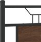vidaXL Κρεβάτι Διπλό, Καφέ Δρύς, 150x200 εκ. (Χωρίς Στρώμα)