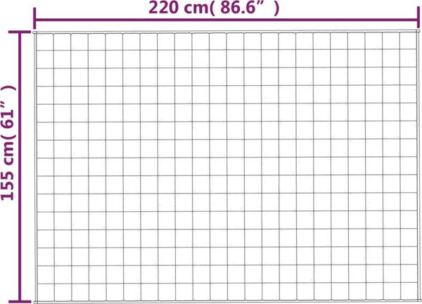 vidaXL Βαριά κουβέρτα, γκρι, 155x220 cm, 11 kg, ύφασμα
