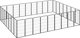 vidaXL vidaXL Kojec dla psa, 32 paneli, czarny, 50x100 cm, stal