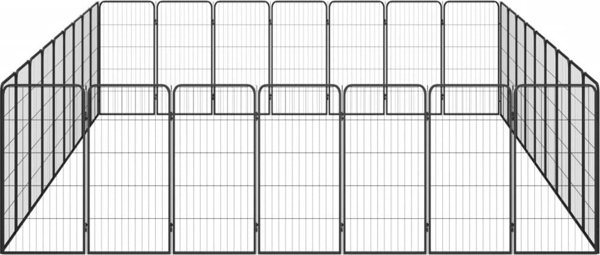 vidaXL vidaXL Kojec dla psa, 32 paneli, czarny, 50x100 cm, stal