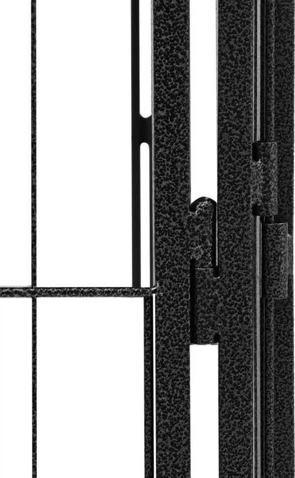 vidaXL vidaXL Kojec dla psa, 32 paneli, czarny, 50x100 cm, stal