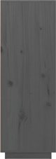 vidaXL Szafka, szara, 60x40x116,5 cm, lite drewno sosnowe