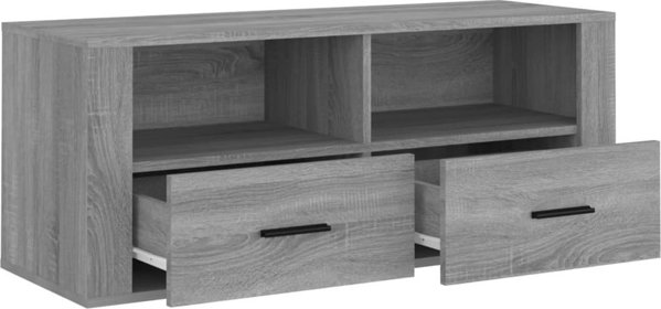 vidaXL Szafka pod telewizor, szary dab sonoma, 100x35x40 cm