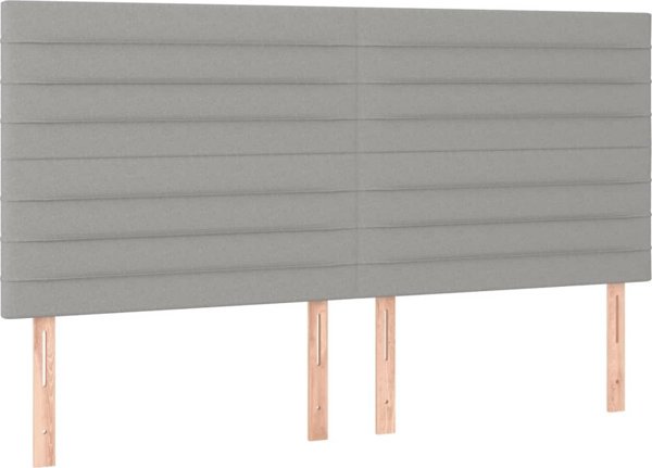 vidaXL Κρεβάτι Continental με στρώμα, ανοιχτό γκρι, 180x200 cm, ύφασμα