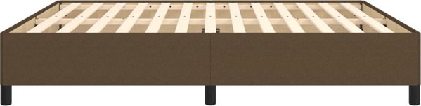 vidaXL Rama κρεβατιού, σκούρο καφέ, 180 x 200 cm, με υφασμάτινη επένδυση
