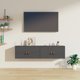 vidaXL Σετ 2 επιτοίχιες ντουλάπες, γκρι, 60x30x30 εκ, συμπαγές πεύκο