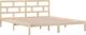 vidaXL Πλαίσιο κρεβατιού από μασίφ ξύλο, 135x190 cm, διπλό