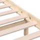vidaXL Πλαίσιο κρεβατιού από μασίφ ξύλο, 135x190 cm, διπλό