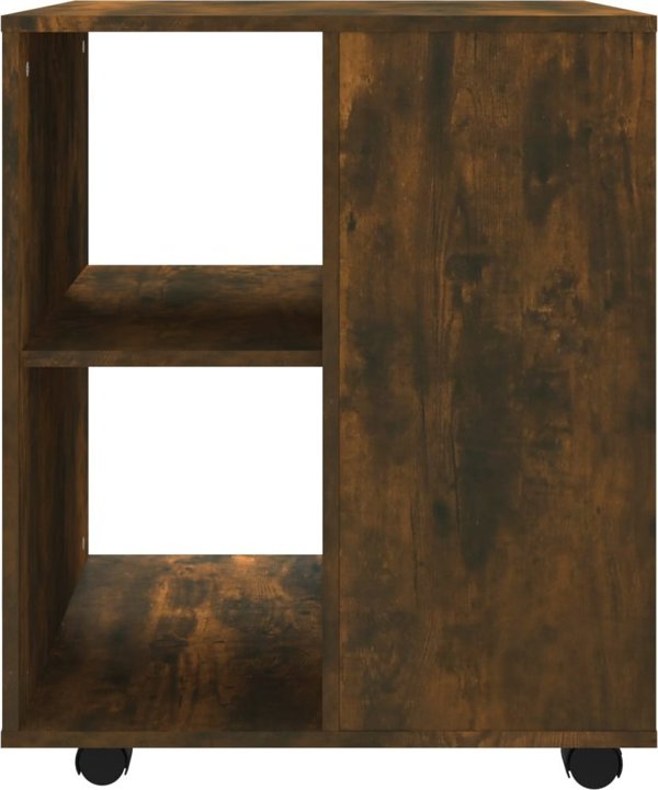 vidaXL Συρταριέρα με ρόδες, καπνισμένο δρυς, 60x53x72 cm