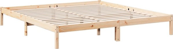 vidaXL Μακρύτερο Κρεβάτι χωρίς Στρώμα, 180x220 εκ, από Καθαρό Πεύκο