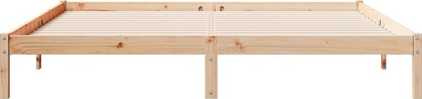 vidaXL Μακρύτερο Κρεβάτι χωρίς Στρώμα, 180x220 εκ, από Καθαρό Πεύκο