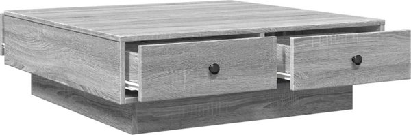 vidaXL Τραπεζάκι καφέ, γκρι δρυς σονόμα, 90x90x28 εκ.