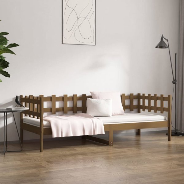 vidaXL Κρεβάτι καθημερινό καφέ 80x200 εκ. από μασίφ πεύκο