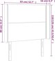 vidaXL Προσκέφαλο Κρεβατιού με LED, Ροζ, 83x16x118/128 cm, Βελούδο
