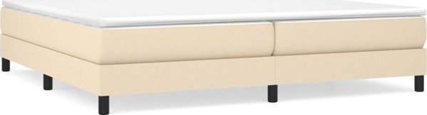vidaXL Κρεβάτι Continental Υφασμάτινο Κρεμ 200x200 cm