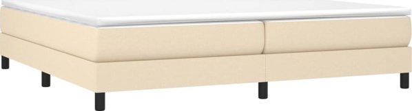 vidaXL Κρεβάτι Continental Υφασμάτινο Κρεμ 200x200 cm