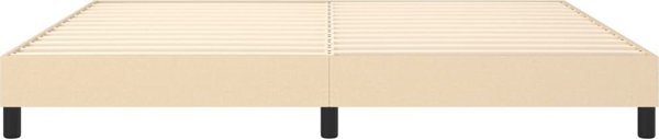 vidaXL Κρεβάτι Continental Υφασμάτινο Κρεμ 200x200 cm