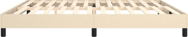 vidaXL Κρεβάτι Continental Υφασμάτινο Κρεμ 200x200 cm