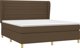 vidaXL Κρεβάτι Continental με στρώμα, καφέ, ύφασμα, 160x200 εκ