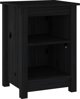 vidaXL vidaXL Szafka nocna, czarna, 40x35x55 cm, lite drewno sosnowe