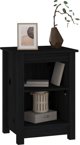 vidaXL vidaXL Szafka nocna, czarna, 40x35x55 cm, lite drewno sosnowe