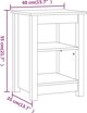 vidaXL vidaXL Szafka nocna, czarna, 40x35x55 cm, lite drewno sosnowe
