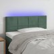 vidaXL Zaglowek do lozka z LED, skouroprasino, 90x5x78/88 cm, aksamit