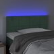 vidaXL Zaglowek do lozka z LED, skouroprasino, 90x5x78/88 cm, aksamit