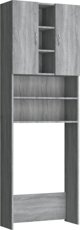 vidaXL Ντουλάπι για πλυντήριο καφέ Sonoma 64x25,5x190 cm