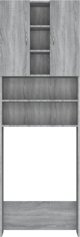 vidaXL Ντουλάπι για πλυντήριο καφέ Sonoma 64x25,5x190 cm