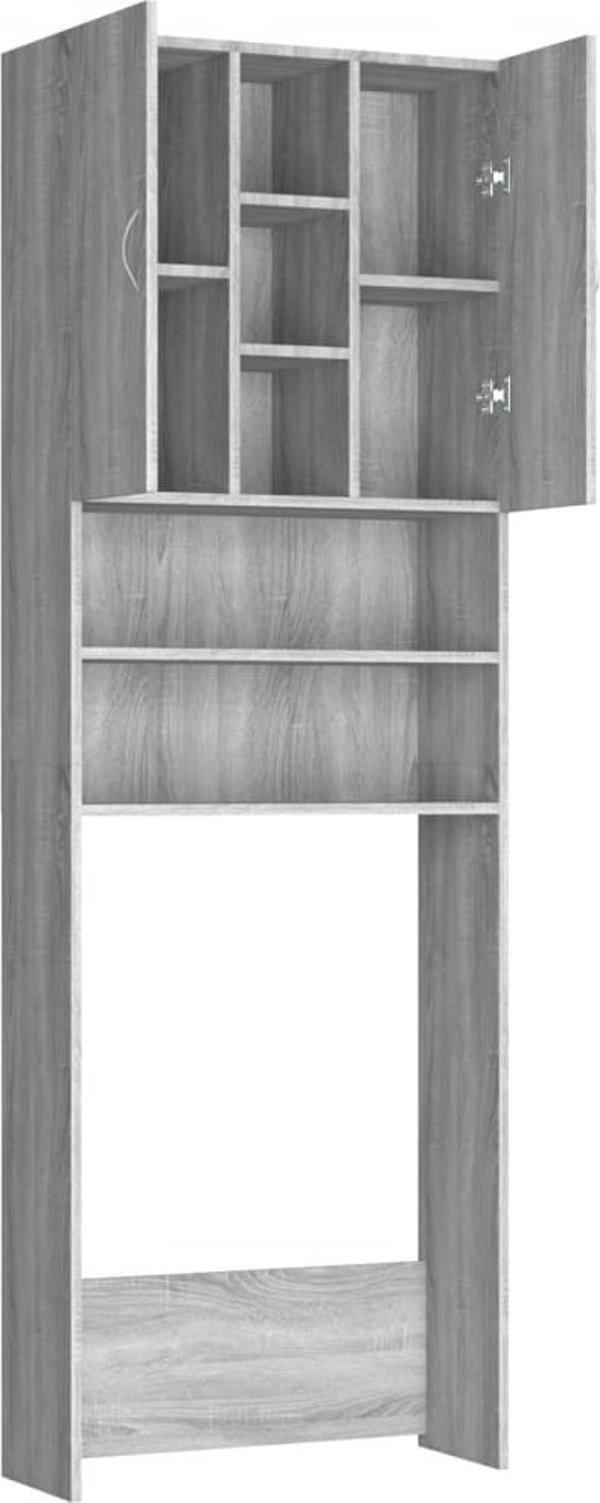 vidaXL Ντουλάπι για πλυντήριο καφέ Sonoma 64x25,5x190 cm