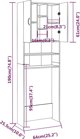 vidaXL Ντουλάπι για πλυντήριο καφέ Sonoma 64x25,5x190 cm