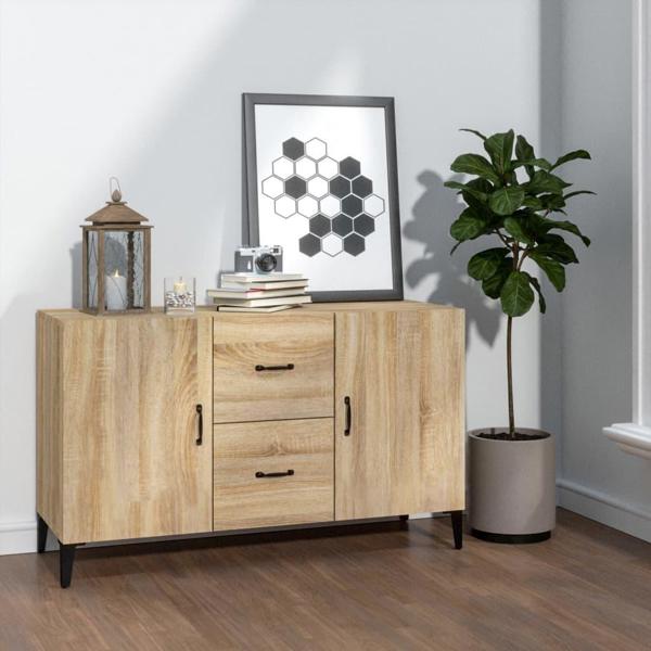 vidaXL Komoda, δρυς Sonoma, 100x36x60 cm, με MDF