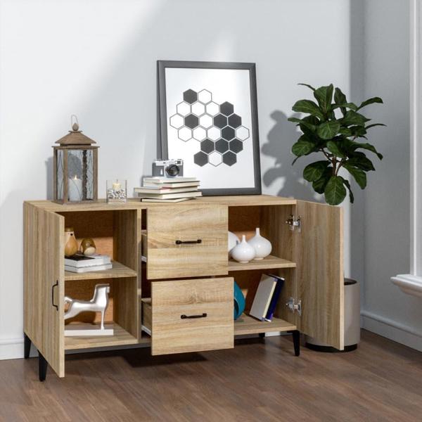 vidaXL Komoda, δρυς Sonoma, 100x36x60 cm, με MDF