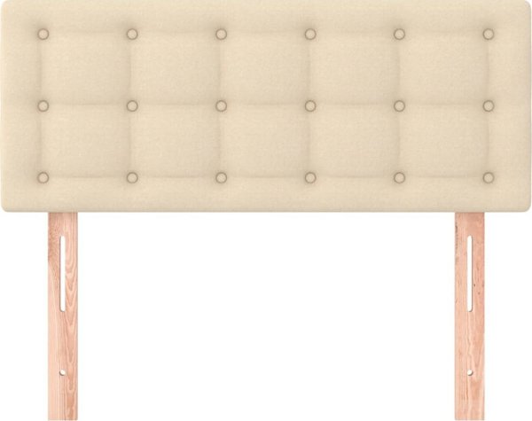 vidaXL Προσκέφαλο κρεβατιού, κρεμ, 90x5x78/88 cm, ύφασμα