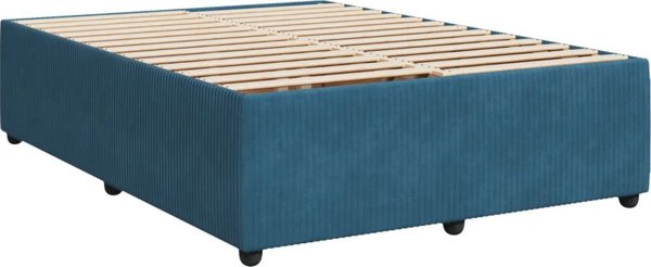 vidaXL Κρεβάτι Continental με Στρώμα, Σκούρο Μπλε, 160x200 cm