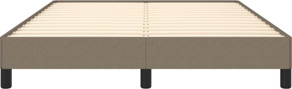 vidaXL Κορμός Κρεβατιού σε Χρώμα Taupe, 140x190 εκ., Υφασμάτινη Επένδυση