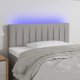 vidaXL Κεφαλάρι κρεβατιού με LED, ανοιχτό γκρι, 90x5x78/88 cm, ύφασμα