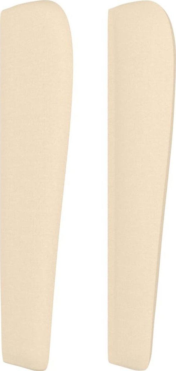 vidaXL Zaglowek uszak, kremowy, 93x23x118/128 cm, tkanina