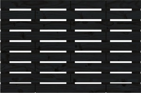 vidaXL Κεφαλάρι κρεβατιού, μαύρο, 96x3x63 εκ., μασίφ πεύκο